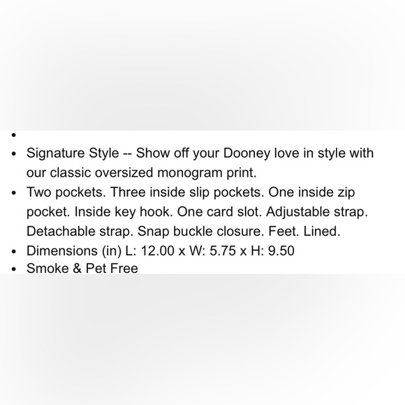 Dooney & Bourke monogram Brenna saddle - Picture 6 of 6